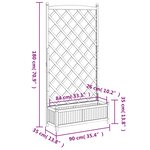 vidaXL Jardinière avec treillis marron bois massif de sapin
