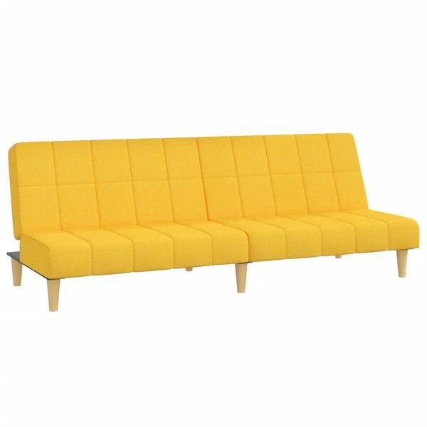 vidaXL Canapé-lit à 2 places jaune tissu