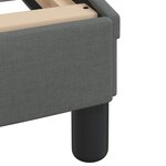 vidaXL Lit avec matelas gris foncé 160x200 cm tissu