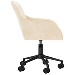 vidaXL Chaises pivotantes à manger lot de 2 Crème Velours