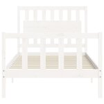 vidaXL Cadre de lit sans matelas blanc 100x200 cm bois de pin massif