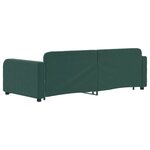 vidaXL Lit de jour avec gigogne sans matelas vert foncé 90x200 cm