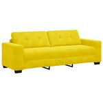 vidaXL Canapé 3 places Jaune 180 cm Velours