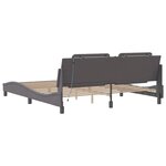 vidaXL Cadre de lit avec LED sans matelas gris 180x200 cm