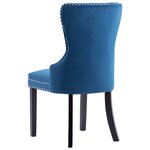 vidaXL Chaises à manger lot de 6 bleu velours
