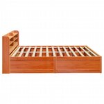 vidaXL Cadre de lit et tête de lit cire marron 180x200 cm bois de pin