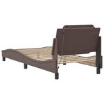 vidaXL Cadre de lit avec LED sans matelas marron 90x200 cm