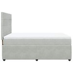 vidaXL Sommier à lattes de lit et matelas Gris clair 140x200cm Velours