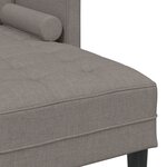 Canapé d'angle 3 places vidaXL taupe 160 cm en tissu
