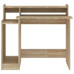 vidaXL Bureau avec lumières LED Chêne 97x45x90 cm Bois d'ingénierie