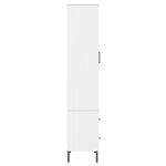 vidaXL Bibliothèque avec pieds en métal Blanc 85x35x172 5 cm Bois OSLO