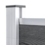 vidaXL Clôture de jardin WPC 699x186 cm Gris