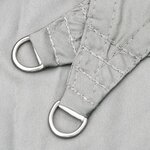 vidaXL Voile d'ombrage gris clair 7x5x5 m 100  polyester oxford