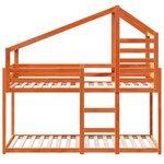 vidaXL Lit superposé sans matelas cire marron 90x190 cm pin massif