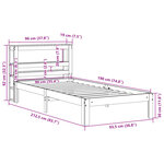 vidaXL Cadre de lit avec tête de lit sans matelas 90x190 cm