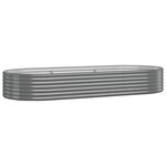 vidaXL Lit surélevé de jardin Acier enduit de poudre 249x100x36cm gris