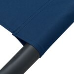 vidaXL Lit de repos d'extérieur avec auvent et oreiller bleu