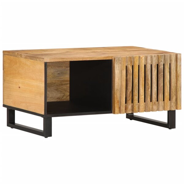 vidaXL Table basse 80x51x40 cm bois de manguier massif brut