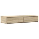vidaXL Cadre de lit de rangement en chêne Sonoma 75x190 cm