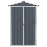 vidaXL Abri de jardin Gris 116x45x175 cm Acier galvanisé