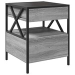 vidaXL Table basse avec LED Infinity sonoma gris 40x40x51 cm