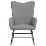 vidaXL Chaise à bascule Gris clair Tissu