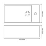 vidaXL Lavabo avec trop-plein 49 x 25 x 15 cm Céramique Doré