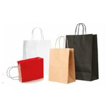 Sac à poignées torsadées kraft 80g taille xs 24x8x18cm brun x 20 mailmedia