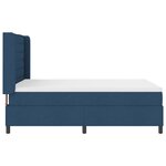 lit box spring vidaXL avec matelas et LED bleu 160x200 cm en tissu