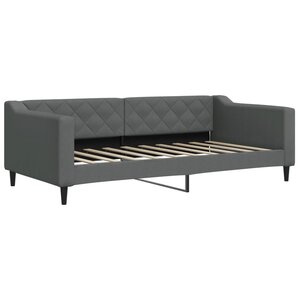 vidaXL Lit de repos gris foncé 90x190 cm tissu