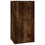 vidaXL Meuble TV mural Chêne fumé 40x34 5x80 cm