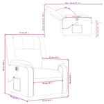 vidaXL Fauteuil de massage inclinable électrique Noir Tissu