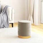 vidaXL Tabouret de rangement rond Gris foncé Velours