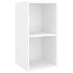 vidaXL Ensemble de meuble TV 4 Pièces Blanc Aggloméré