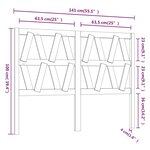 vidaXL Tête de lit 141x4x100 cm Bois massif de pin