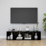 vidaXL Meubles TV 4 Pièces noir 37x35x37 cm bois d’ingénierie