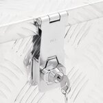 vidaXL Boîte de rangement Argenté 50x15x20 5 cm Aluminium