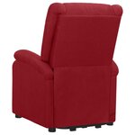 Vidaxl fauteuil releveur inclinable bordeaux tissu