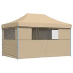 vidaXL Tente de réception pliable escamotable avec 4 parois latérales