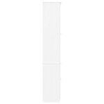 vidaXL Vitrine en verre ALTA blanc 77x35x186 5 cm bois de pin massif