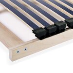 vidaXL Sommier à lattes sans matelas avec 42 lattes 7 zones 120x200 cm