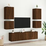 vidaXL Meuble TV mural chêne marron 40 5x30x40 cm bois d'ingénierie