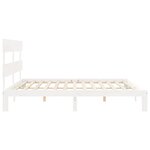 vidaXL Cadre de lit sans matelas blanc bois massif de pin