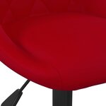 Vidaxl tabouret de bar rouge bordeaux velours