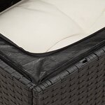 vidaXL Salon de jardin 11 Pièces avec coussins noir résine tressée