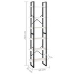 vidaXL Étagère de rangement Blanc 60x30x210 cm Bois de pin massif