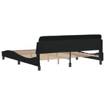 vidaXL Cadre de lit sans matelas noir 180x200 cm tissu