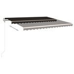 vidaXL Auvent manuel rétractable avec poteaux 4x3 5 m Anthracite