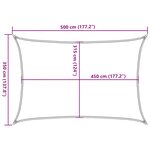 vidaXL Voile d'ombrage 160 g/m² Beige 3 5x5 m PEHD