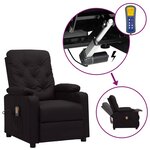 vidaXL Fauteuil de massage Noir Similicuir